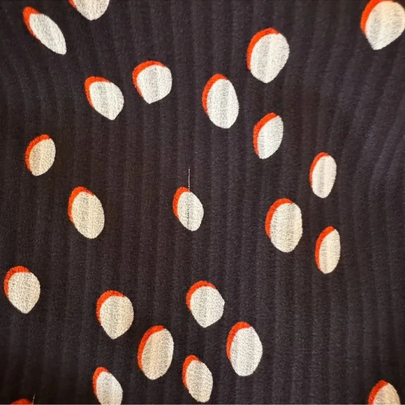 Slate & Willow Wrap Dotted Dress V-neck Navy Blue Mini Belted Size 16 RTR - Picture 13 of 15